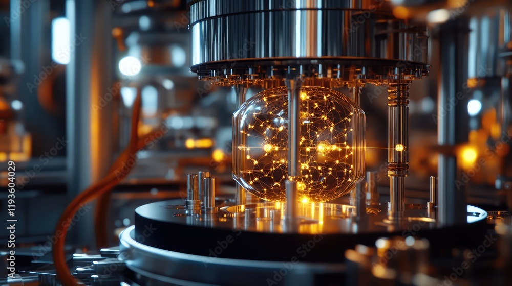 Quantum AI integration in action, with quantum processors and AI neural networks working together to solve complex problems Quantum AI integration in action, with quantum processors and AI neural networks working together to solve complex problems
