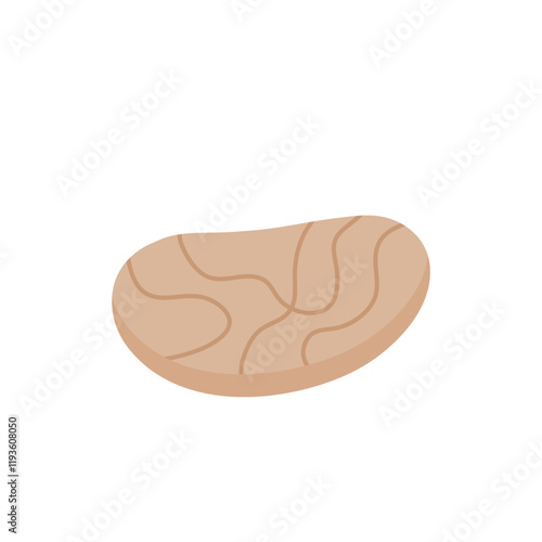 Pebble stones. Beach pebbles shape. Sea or river pebbles. Vector illustration.