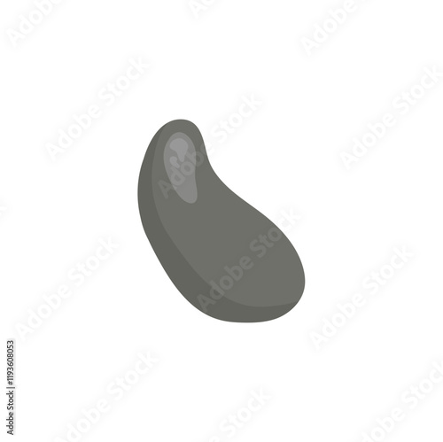 Pebble stones. Beach pebbles shape. Sea or river pebbles. Vector illustration.