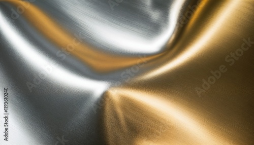 illustration of a shiny metallic gradient background smoothly shifting from silver to gold