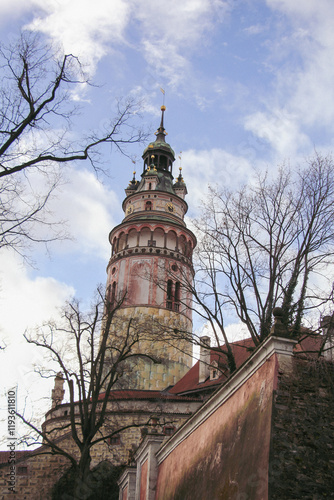 clock Tower in Komlov , The Czech Republic.