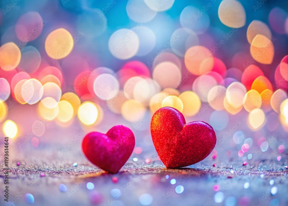 Miniature Valentine's Day Heart Scene: Romantic Desktop Background Miniature Valentine's Day Heart Scene: Romantic Desktop Background