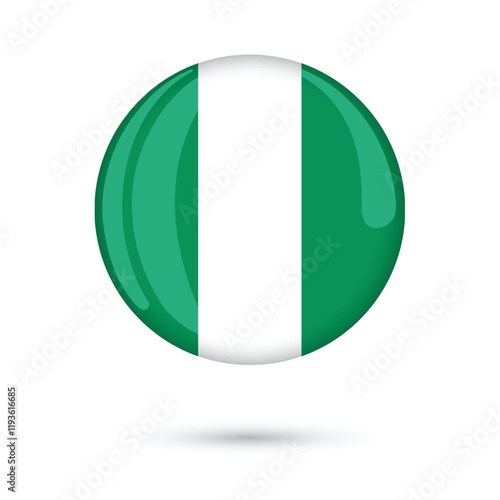 Nigeria flag button round 3D glossy badge vector illustration isolated on white background for Independence Day 1st October celebrations, educational purpose, online, social media, websites banners Free Download Nigeria flag button round 3D glossy badge vector illustration isolated on white background for Independence Day 1st October celebrations, educational purpose, online, social media, websites banners - GFXLoad
