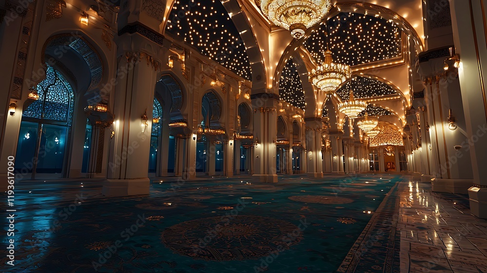 Obraz premium Eid mubarak islamic greetings background Eid mubarak islamic greetings background Eid