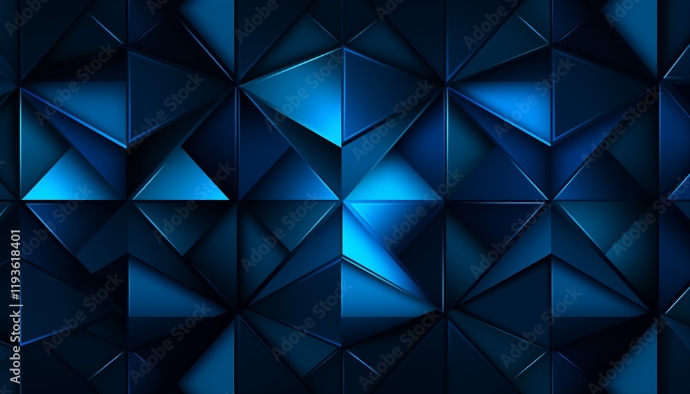 Fototapeta premium abstract blue background triangle, line