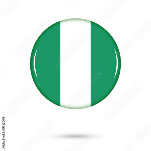 Nigeria flag button shiny round glossy badge vector illustration isolated on white background for Independence Day 1st October celebrations, educational purpose, online, social media, websites banners Free Download Nigeria flag button shiny round glossy badge vector illustration isolated on white background for Independence Day 1st October celebrations, educational purpose, online, social media, websites banners - GFXLoad