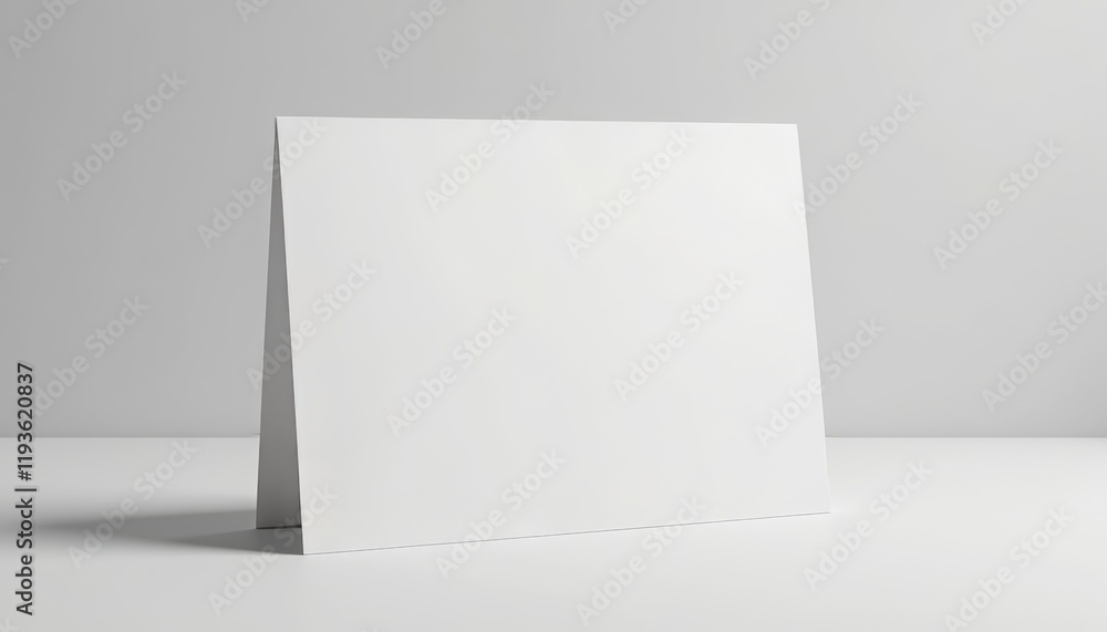 Blank card mockup on minimalist surface, modern design concept Blank card mockup on minimalist surface, modern design concept