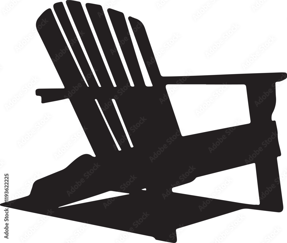 Fototapeta premium Bench icon silhouette vector with white background