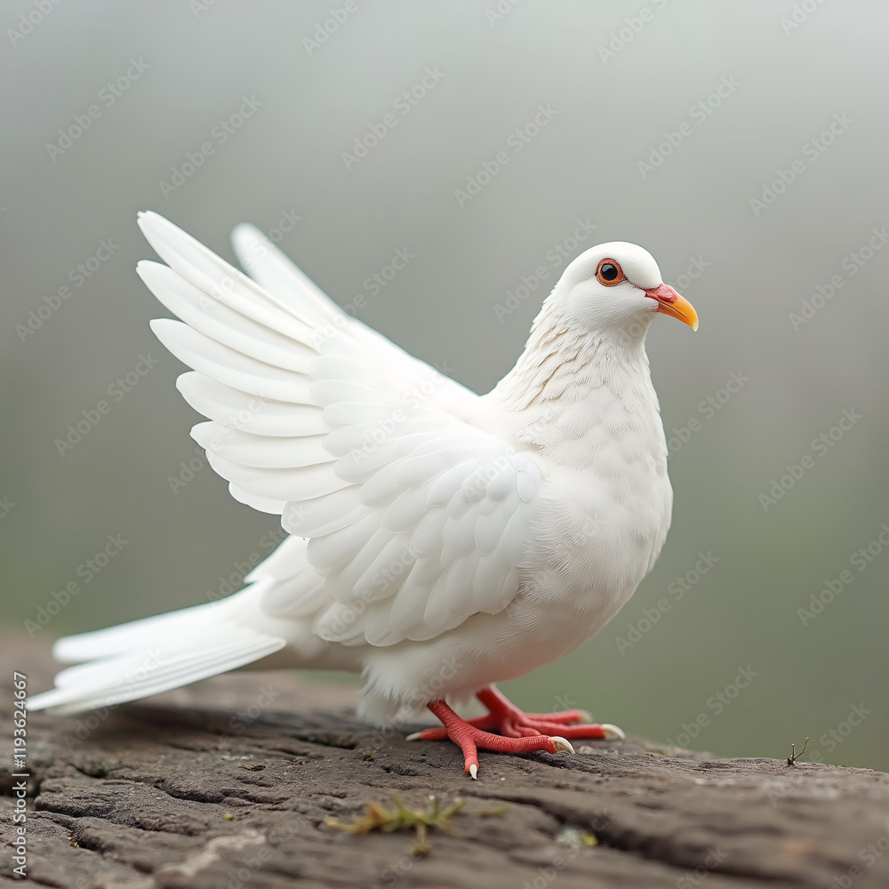 Obraz premium Various images of the dove, the symbol of peace