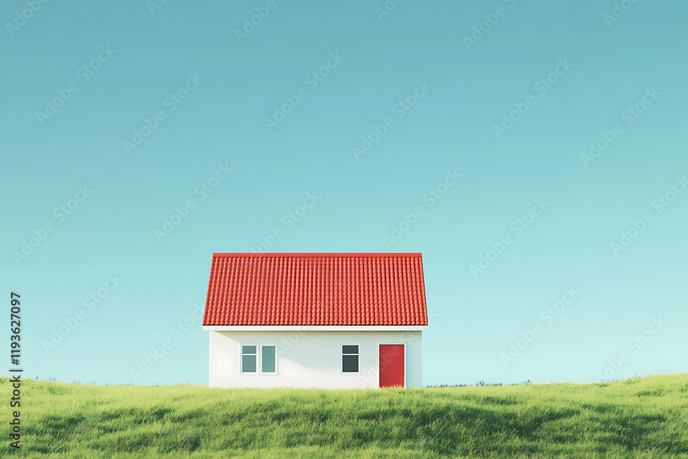Minimalistic house on the hill Minimalistic house on the hill