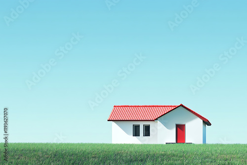 Wallpaper Mural Minimalistic house on a hill Torontodigital.ca