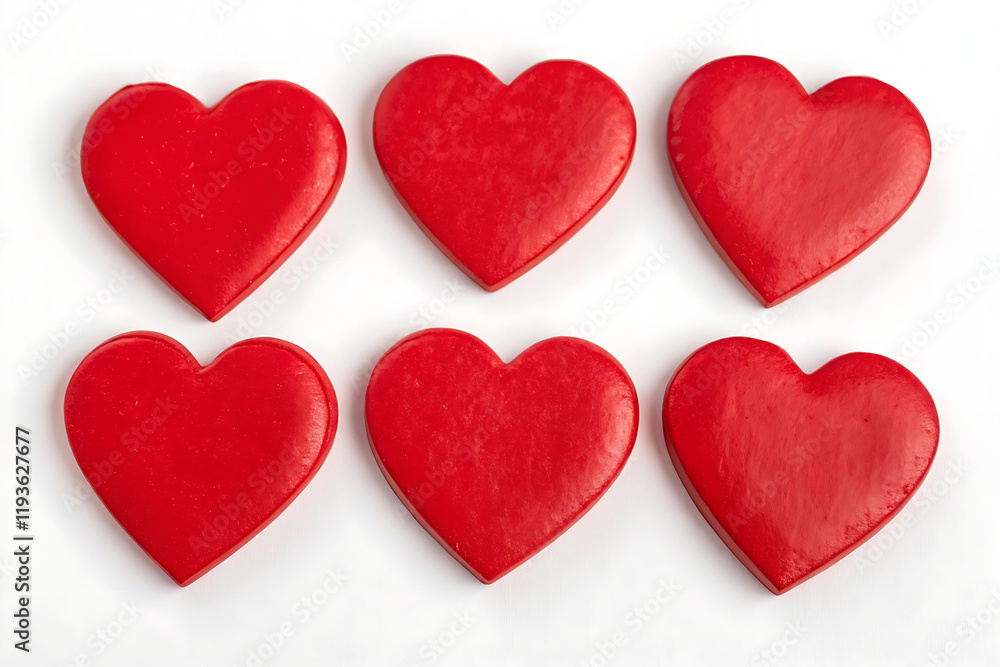 Set of red heart isolated on white background Set of red heart isolated on white background