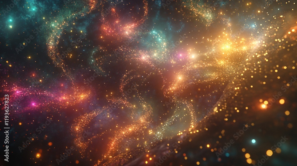 Symbolic portrayal of karma dharma represented by spiritual energy and glowing celestial patterns Symbolic portrayal of karma dharma represented by spiritual energy and glowing celestial patterns