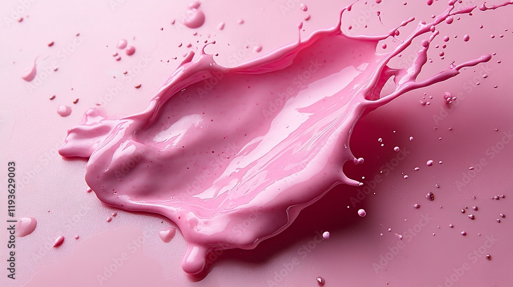 Pink Liquid Splash: A Dynamic Abstract Composition Pink Liquid Splash: A Dynamic Abstract Composition