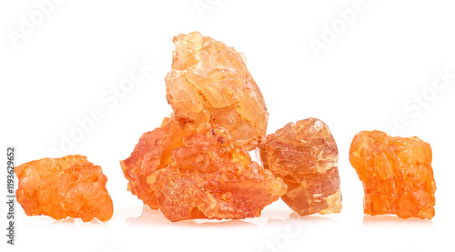 Fotografie Incense - pieces of frankincense resin isolated on a white background