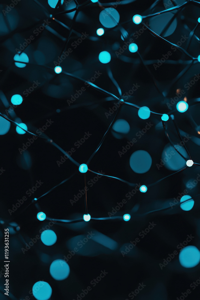 Abstract Network Visualization with Glowing Nodes and Interconnected Lines in a Futuristic Digital Space Abstract Network Visualization with Glowing Nodes and Interconnected Lines in a Futuristic Digital Space