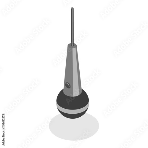 3D Isometric Flat Vector Illustration of Music Microphones, Professional Sound Recording Equipment. Item 3