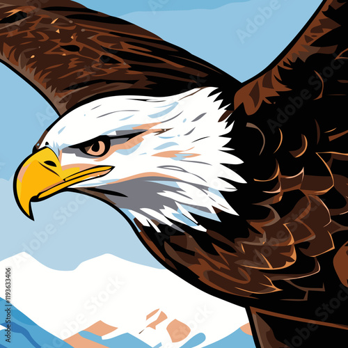 flying eagle vector art for graphic design needs  photo