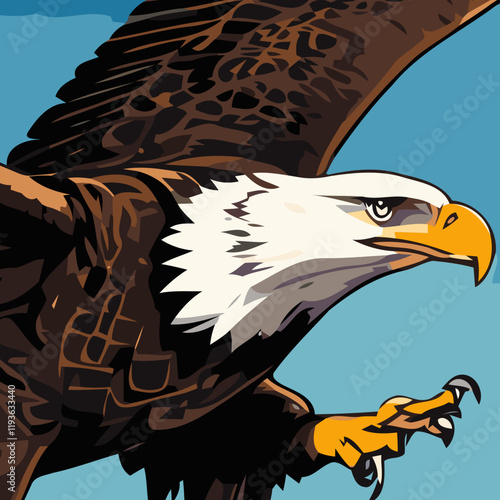 flying eagle vector art for graphic design needs  photo