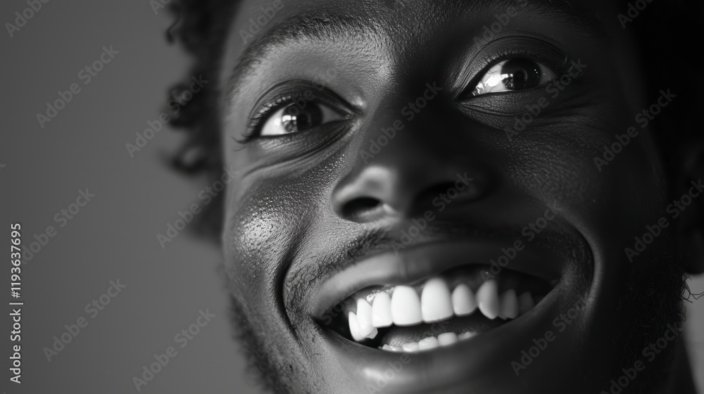 A close-up portrait of a smiling black man with expressive eyes, showcasing a range of emotions A close-up portrait of a smiling black man with expressive eyes, showcasing a range of emotions