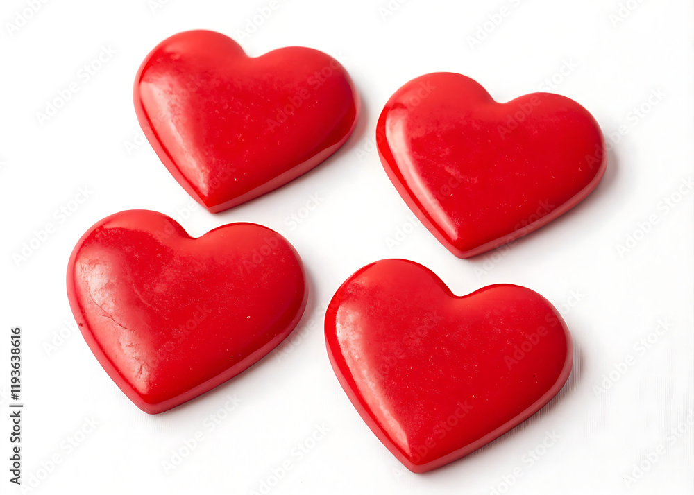 Set of red heart isolated on white background Set of red heart isolated on white background