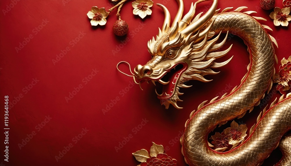 Background luxury red and wooden Chinese New Year year of the gold dragon Background luxury red and wooden Chinese New Year year of the gold dragon