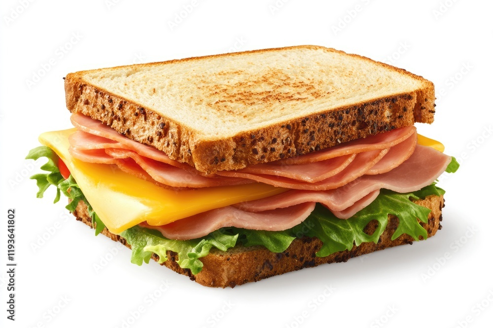 Toasted Ham & Cheese Delight - Grilled Sandwich with Savory Swiss and Crispy Bread Perfect for Lunch or Snack Toasted Ham & Cheese Delight - Grilled Sandwich with Savory Swiss and Crispy Bread Perfect for Lunch or Snack