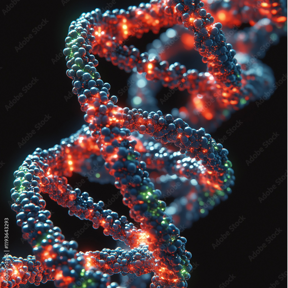 3d rendered illustration of a dna strand