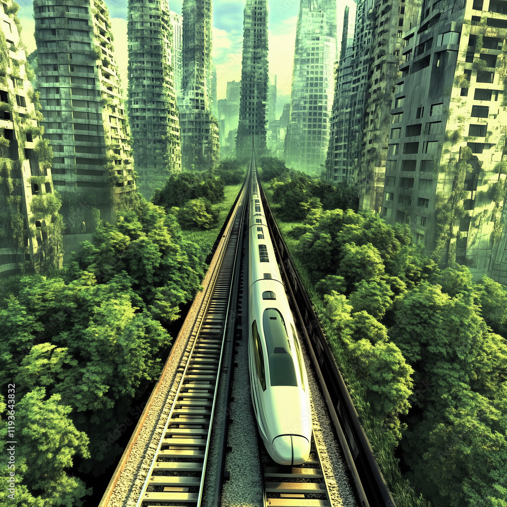 Naklejka premium hong kong cityscape