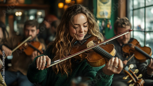 woman playing violin