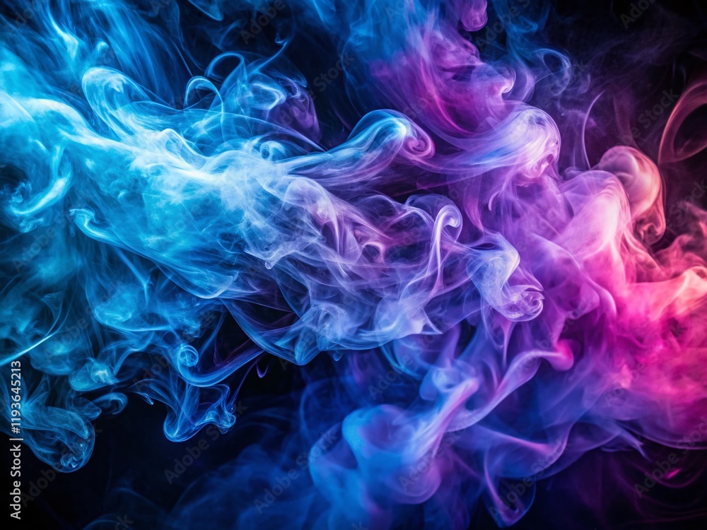 Mystical Swirling Smoke: Abstract Blue & Purple Nebula Background Mystical Swirling Smoke: Abstract Blue & Purple Nebula Background