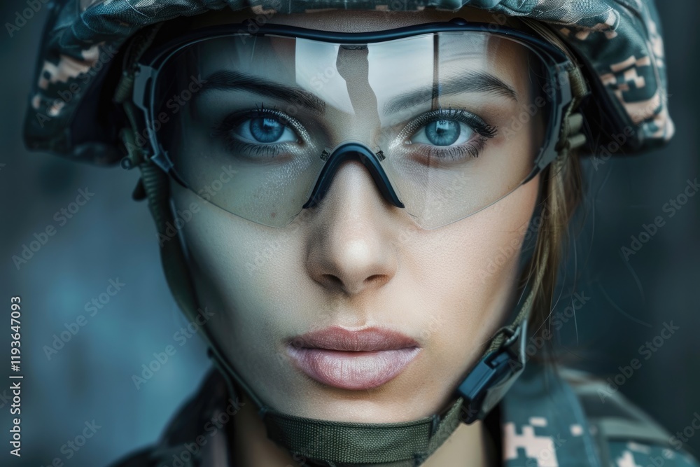 Concept Portrait Of Woman Showing Contrasting Day And Night Job Roles In Business And As Soldier Concept Portrait Of Woman Showing Contrasting Day And Night Job Roles In Business And As Soldier