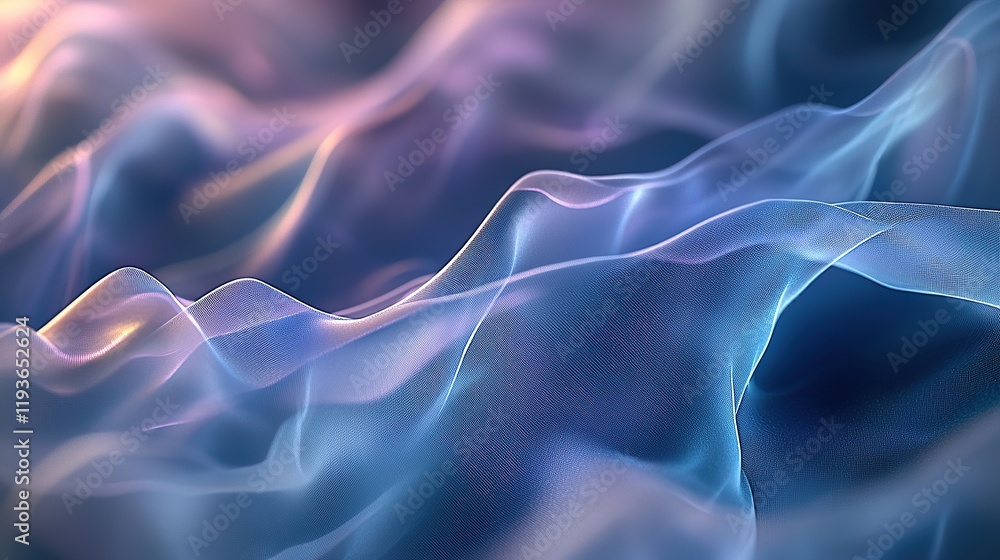 Fototapeta premium Layers of translucent film-like textures overlapping