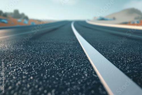 3d illustration infinity road isolated never ending 3d road photo