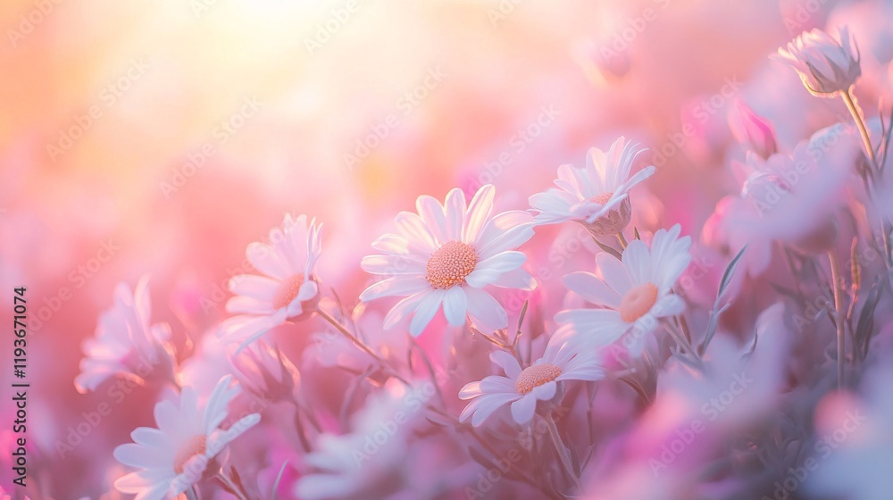 Soft Sunlight on a Field of Daisies Soft Sunlight on a Field of Daisies