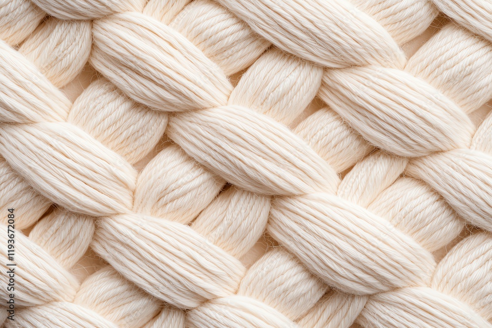 Close-up view of intricately braided natural wool fibers, showcasing the texture and craftsmanship involved in creating soft, tactile yarn used in various crafts. Close-up view of intricately braided natural wool fibers, showcasing the texture and craftsmanship involved in creating soft, tactile yarn used in various crafts.