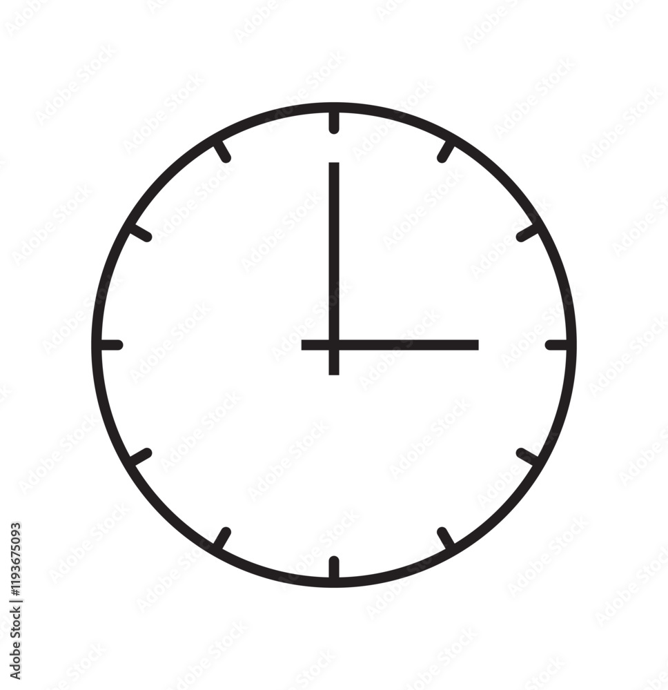 Time clock icon set. Wall clock vector icon. Schedule timer sign for UI designs. Clock icon set. Hours dial. Watch time. Business deadline. 