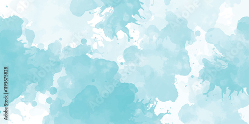 Elegant blue grunge texture, Blue background with soft blue watercolor stains beautiful and shinny cloudy blue watercolor background ,cover design, cards, flyer, poster, banner. 