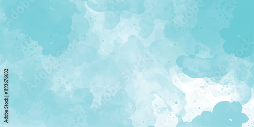 Elegant blue grunge texture, Blue background with soft blue watercolor stains beautiful and shinny cloudy blue watercolor background ,cover design, cards, flyer, poster, banner. 