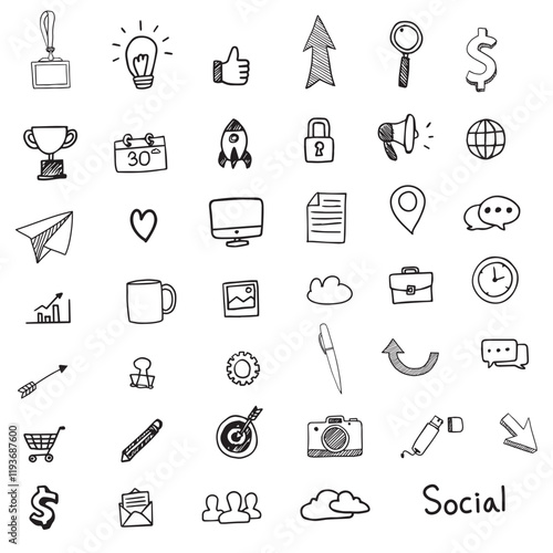 Freelance & Productivity Icons: A Clean and Stylish Collection