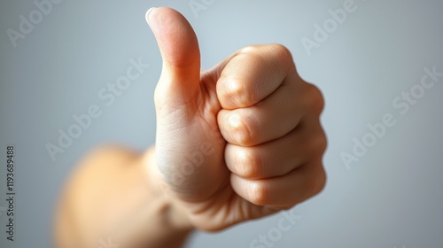 Thumbs up gesture. photo