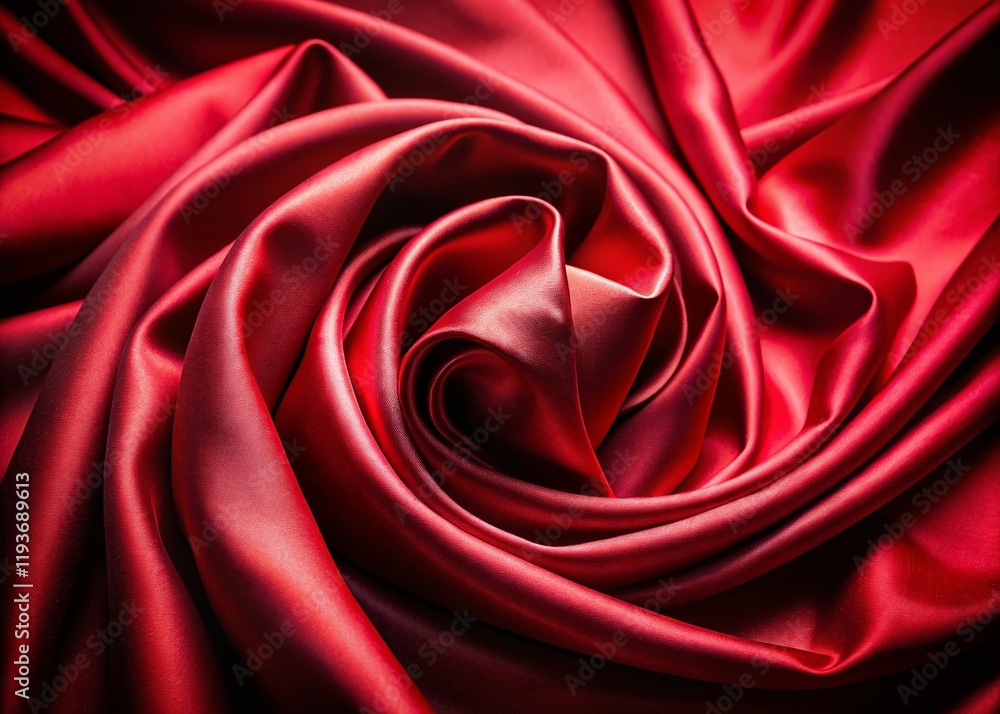 Red Fabric Roll Fashion Photography: Luxurious Silk Texture Close-up Red Fabric Roll Fashion Photography: Luxurious Silk Texture Close-up