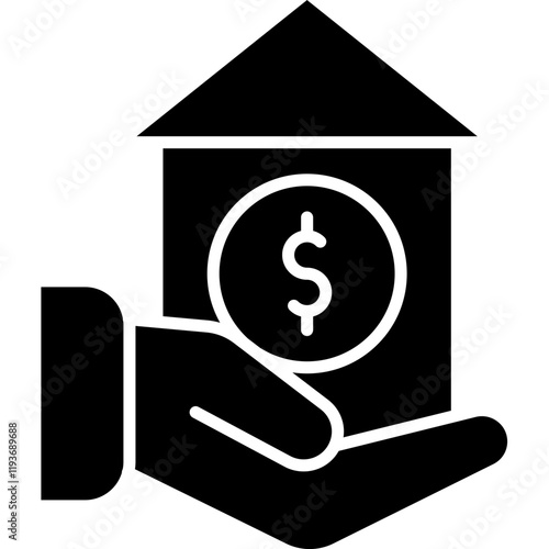 Home Loan icon single vector illustration