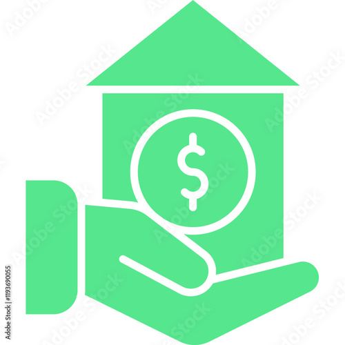 Home Loan icon single vector illustration