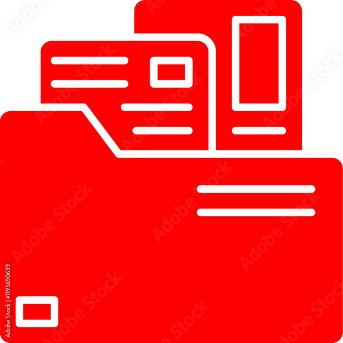 Portfolio icon single vector illustration