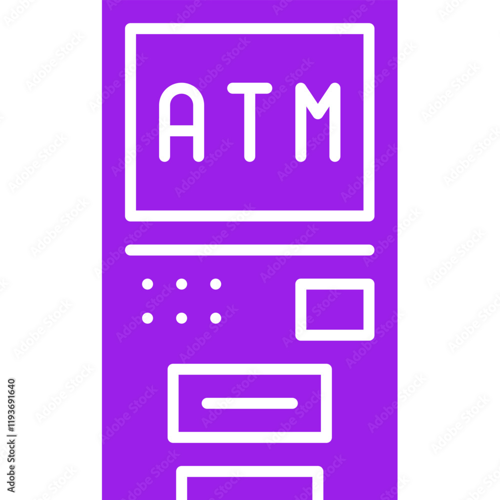 ATM icon single vector illustration ATM icon single vector illustration