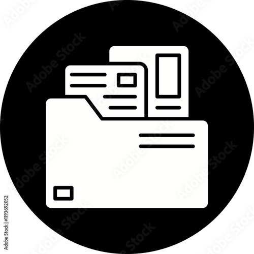 Portfolio icon single vector illustration