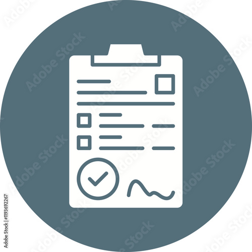 Contract icon single vector illustration