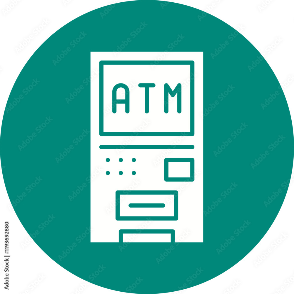 ATM icon single vector illustration ATM icon single vector illustration
