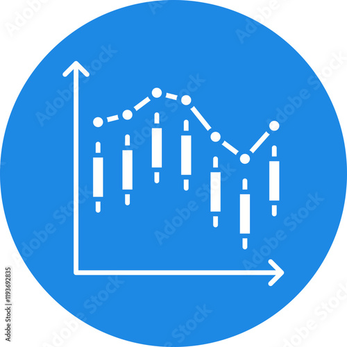 Stock Market icon single vector illustration